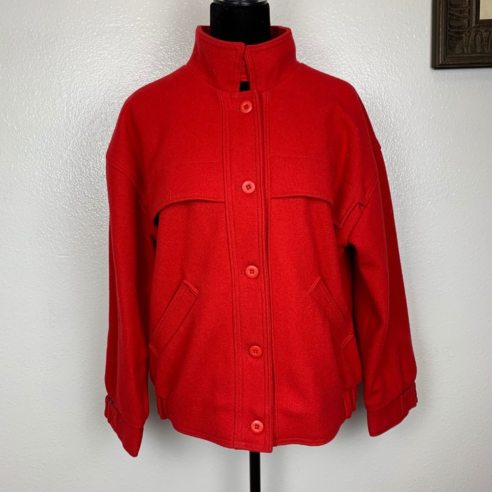 The Woolrich Woman Red Virgin Wool‎ Jacket